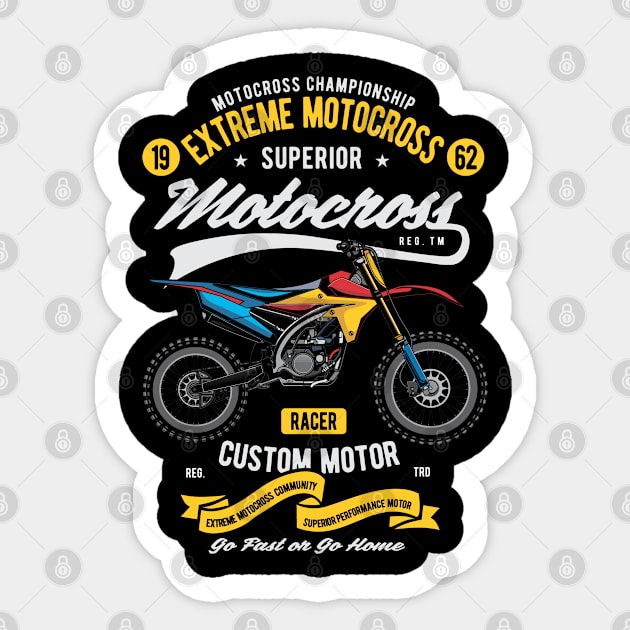 Extreme Motorcross Sticker by Hudkins